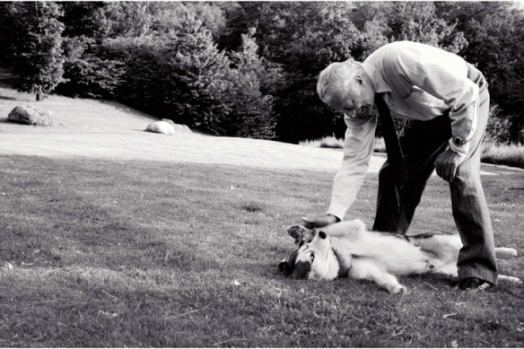 Gianni Agnelli with his dog Dyed Eyes by Priscilla Rattazzi