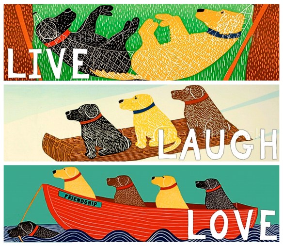 Woodcuts by artist Stephen Huneck